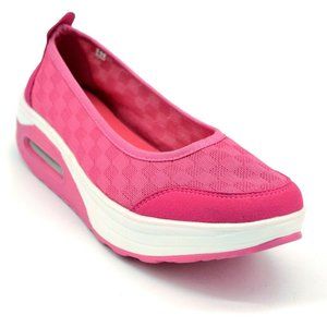Fashion Womens Slip On Ballet Sneaker Size EUR‎ 41 Cushioned Insole Pink NEW
